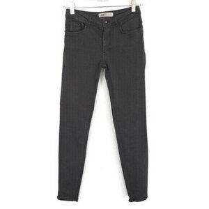 Zara Skinny Jeans 4 Gray Stretch Modern Minimalist Everyday Slim Fit